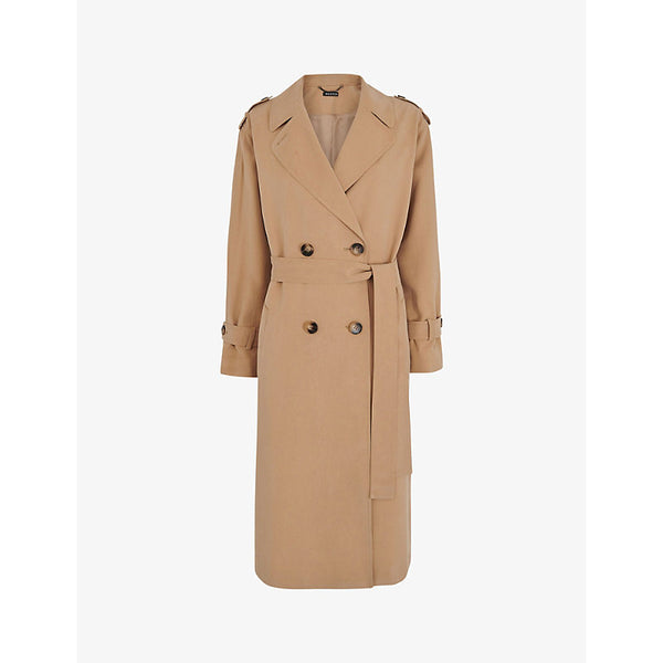 Whistles Riley double-breasted woven trench coat