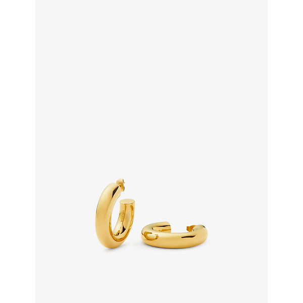 Missoma Mini Chubby 18ct yellow gold-plated brass hoop earrings | MISSOMA