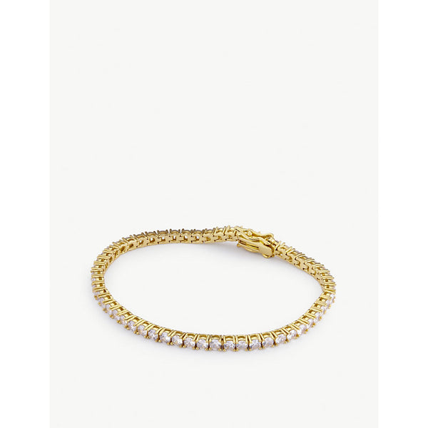 Oma The Label 18ct&nbsp;gold-plated brass and crystal bracelet