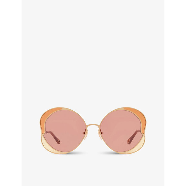  Chloe CH0024S Gemma metal and acetate butterfly-frame sunglasses