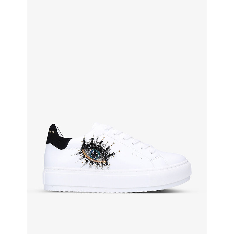  Kurt Geiger London Laney platform leather low-top trainers