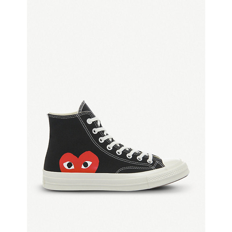  Comme Des Garcons Comme des Garçons PLAY x Converse canvas high-top trainers