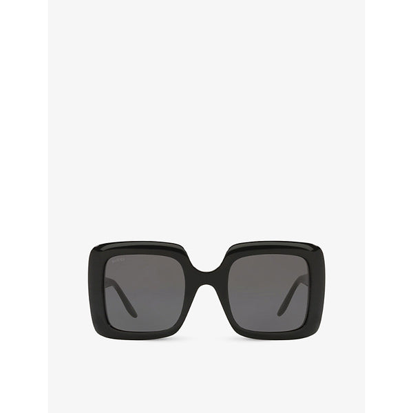  Gucci GG0896S square-frame glass and acetate sunglasses