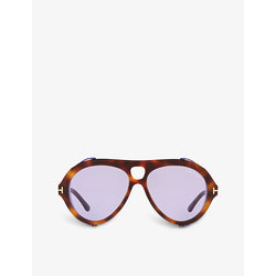  Tom Ford FT0882 pilot-frame acetate sunglasses