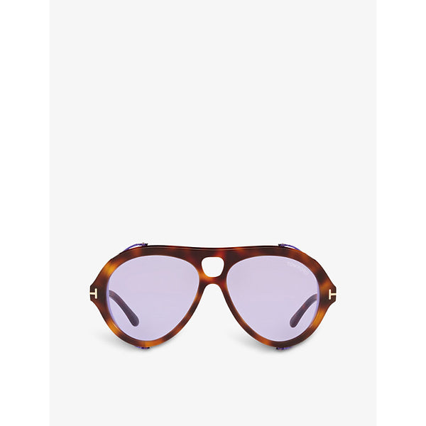  Tom Ford FT0882 pilot-frame acetate sunglasses