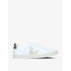 Veja Women's Esplar logo-embossed low-top leather and canvas trainers | Veja