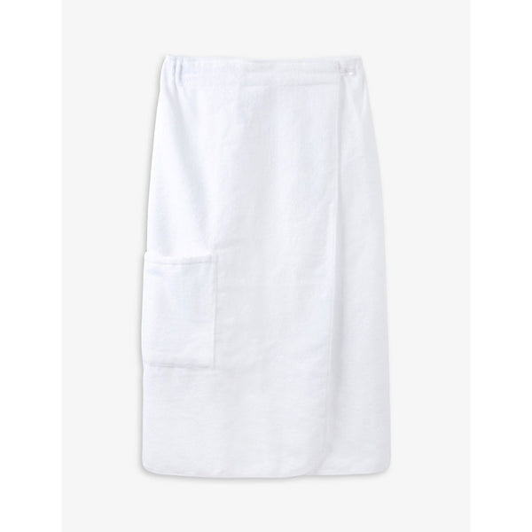 The White Company Patch pocket button-fastened organic terry-cotton wrapped towel large/extra large 140cm x 80cm