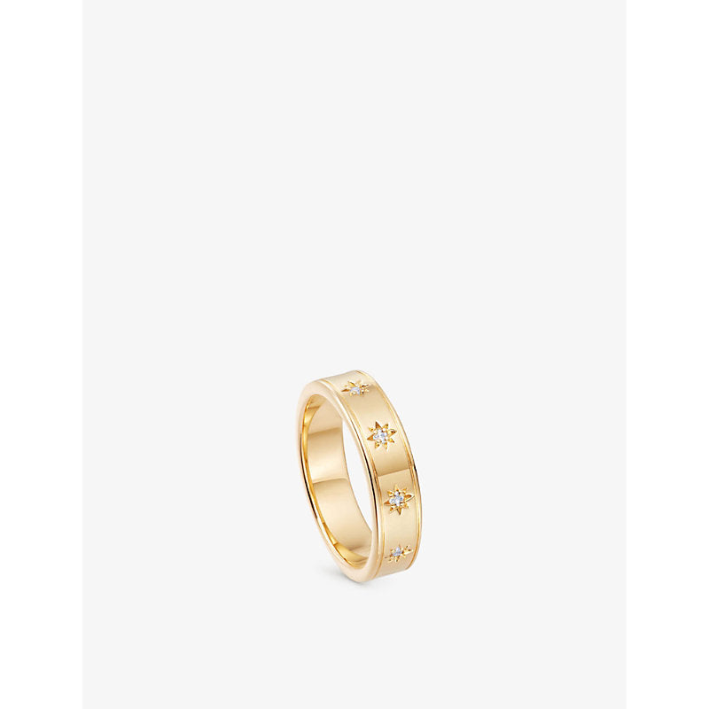 Astley Clarke Celestial Orion 18ct yellow gold-plated vermeil sterling-silver and white-sapphire eternity ring