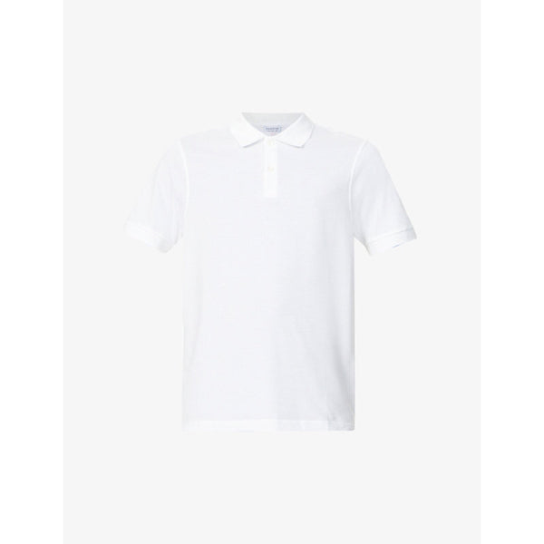 Sunspel Short-sleeved cotton- piqué polo shirt