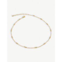 Monica Vinader Triple-beaded 18ct recycled gold-plated vermeil sterling-silver necklace