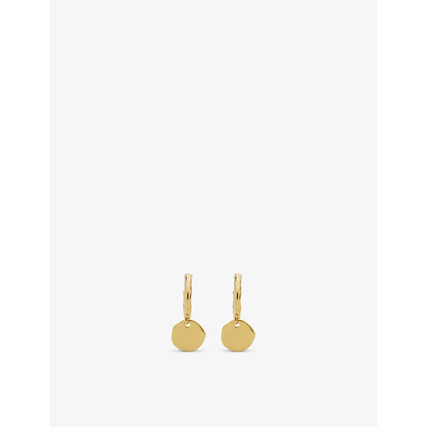 Monica Vinader Siren Muse recycled 18ct yellow gold-plated vermeil silver mini drop earrings