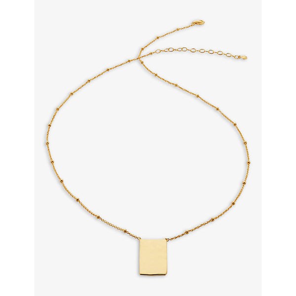 Monica Vinader Siren Muse ID recycled 18ct yellow gold-plated vermeil sterling-silver necklace