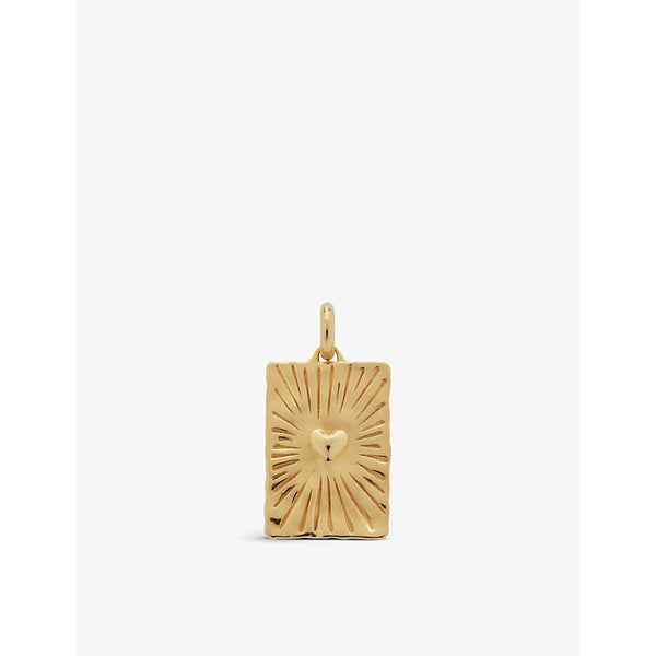 Monica Vinader Talisman Heart 18ct recycled gold-plated vermeil sterling-silver pendant