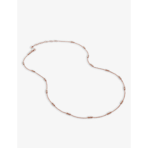 Monica Vinader Triple-beaded 18ct recycled rose gold-plated vermeil sterling-silver choker necklace