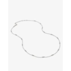 Monica Vinader Triple-beaded recycled sterling-silver choker necklace