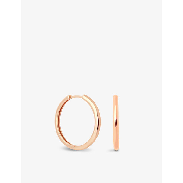  Astrid & Miyu Simple 18ct rose gold-plated sterling silver hoop earrings