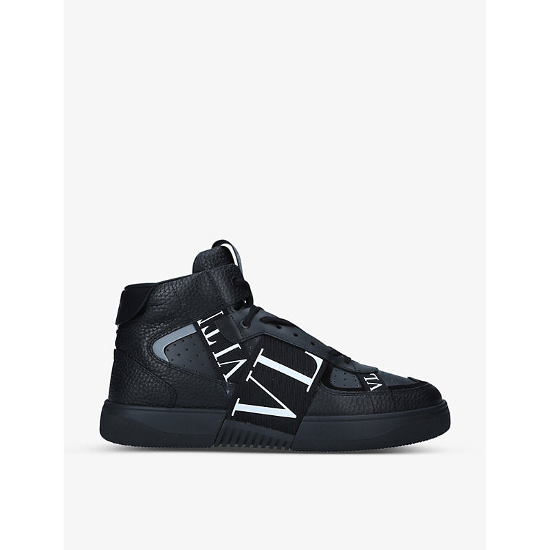 Valentino Garavani VL7N logo-print mid-top leather trainers | Valentino Garavani