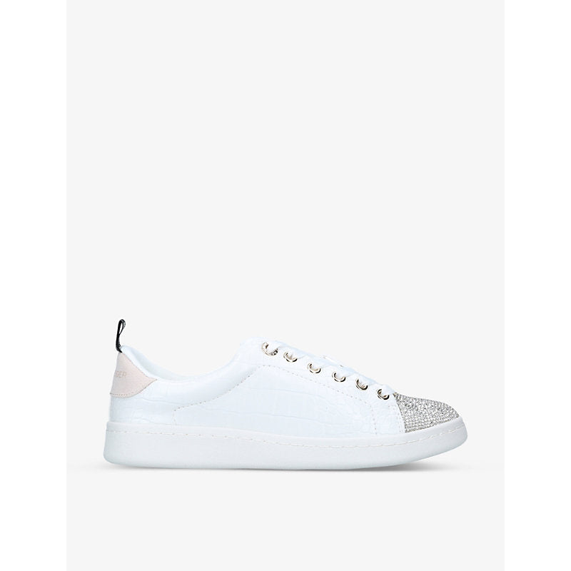  Kg Kurt Geiger Liza logo-embossed low-top faux-leather trainers