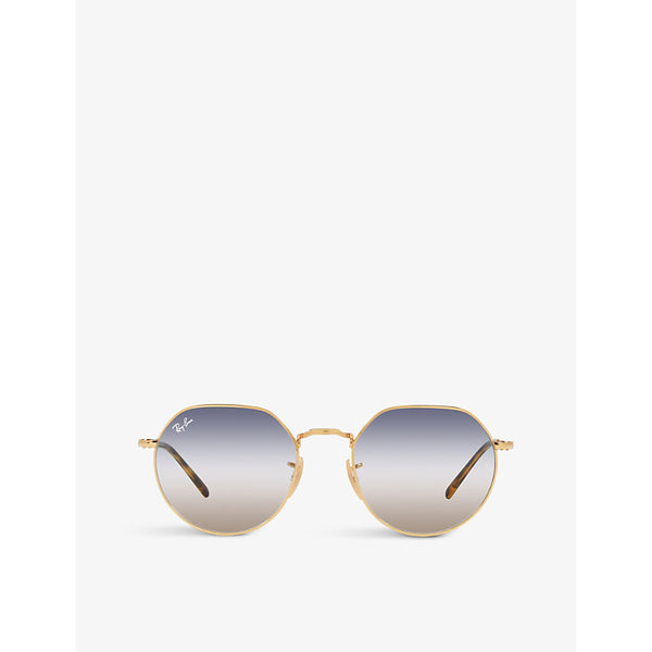  Ray-Ban RB3565 Jack hexagonal-frame metal and acetate sunglasses