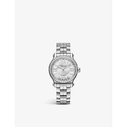 Chopard 278608-3004 Happy Sport stainless-steel and 1.49ct diamond self-winding mechanical watch