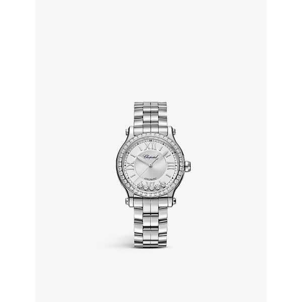 Chopard 278608-3004 Happy Sport stainless-steel and 1.49ct diamond self-winding mechanical watch