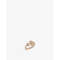 Chopard Happy Hearts 18ct rose-gold and 0.22ct round-cut diamond ring