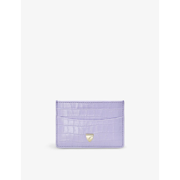 Aspinal Of London Logo-embossed leather card holder