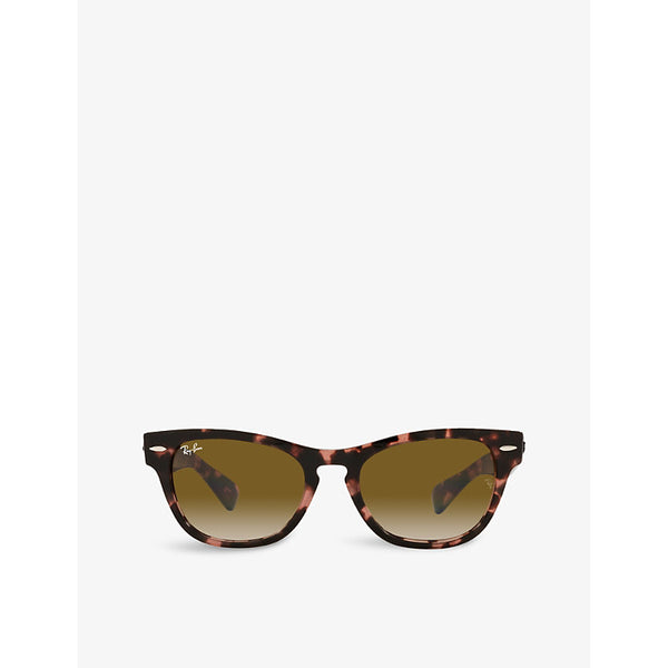  Ray-Ban RB2201 Laramie irregular-frame tortoiseshell acetate sunglasses