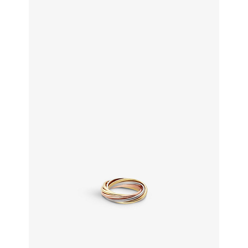 Cartier Trinity 18ct white-gold, rose-gold and yellow-gold ring