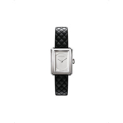 Chanel H6401 BOY·FRIEND steel and leather quartz watch