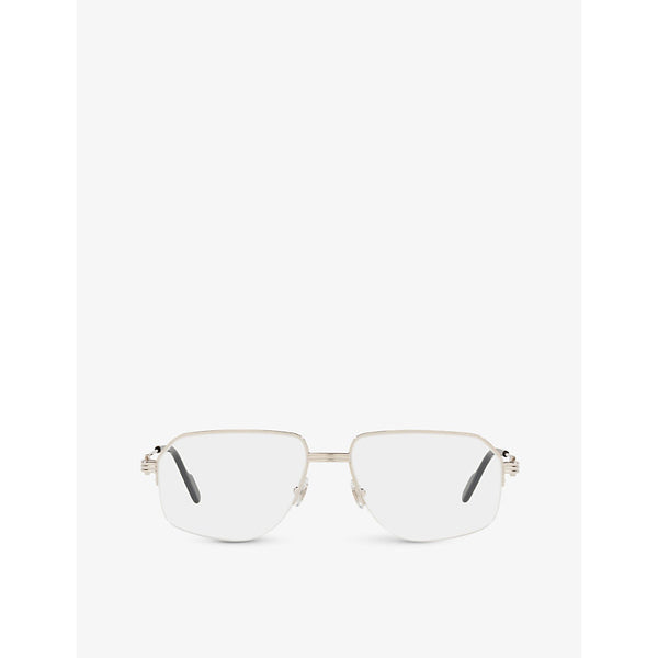  CT0285O Première De Cartier rectangular-frame metal glasses