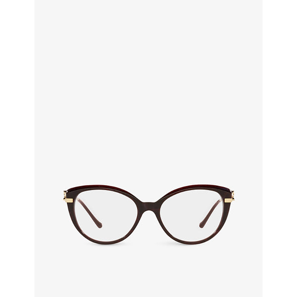  CT0283O Panthère de Cartier cat-eye frame acetate and metal glasses