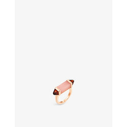 Les Berlingots de Cartier 18ct rose-gold, pink chalcedony and garnet cocktail ring