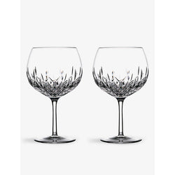 Waterford Gin Journey Lismore Balloon crystal glasses set of two