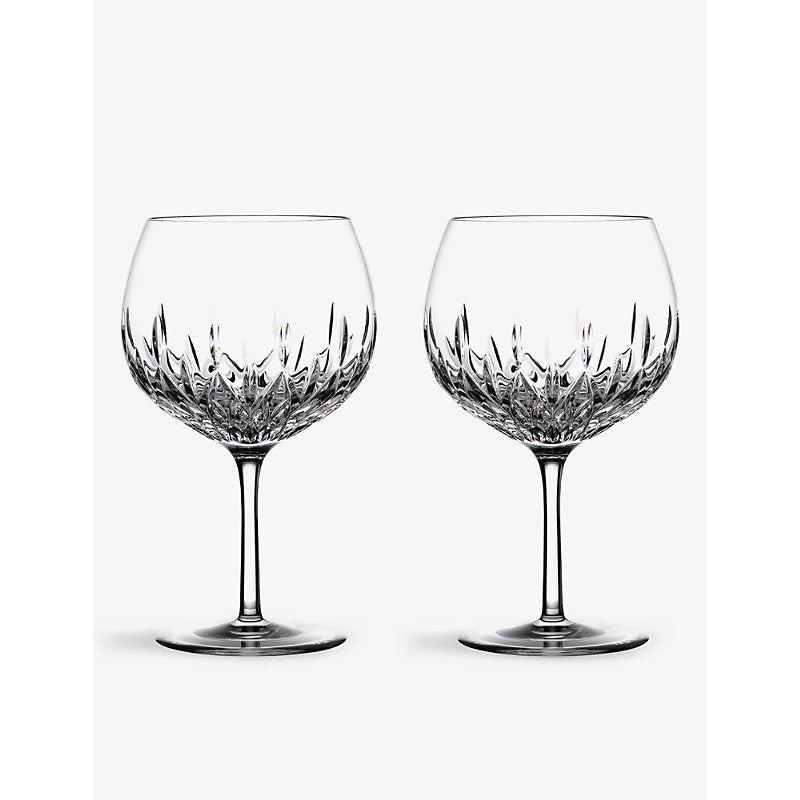 Waterford Gin Journey Lismore Balloon crystal glasses set of two