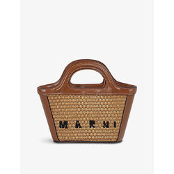  Marni Tropicalia micro raffia and leather cross-body bag