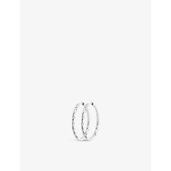 Maria Black Alba white 14ct white-gold hoop earring