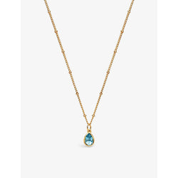 La Maison Couture With Love Darling #6 Water Drop 14ct gold-plated vermeil sterling-silver and zircon pendant necklace