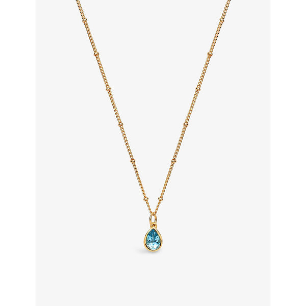 La Maison Couture With Love Darling #6 Water Drop 14ct gold-plated vermeil sterling-silver and zircon pendant necklace