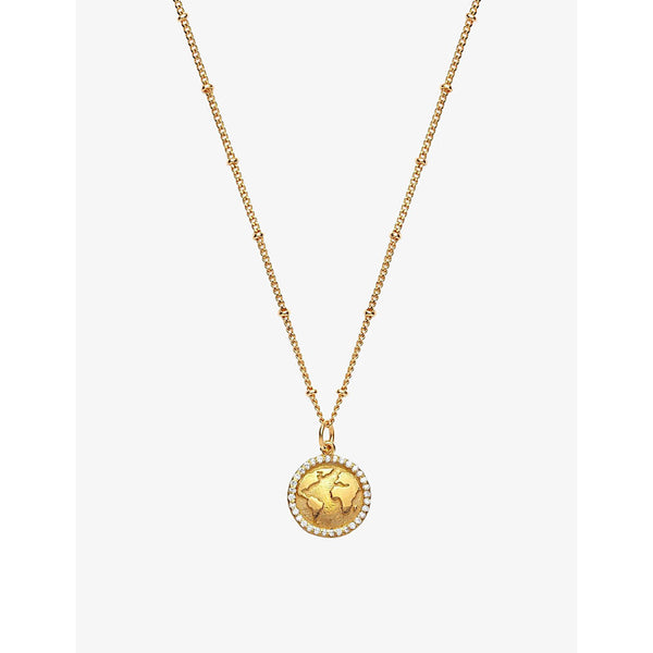 La Maison Couture With Love Darling #13 Earth 14ct yellow gold-plated vermeil sterling silver necklace