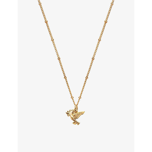 La Maison Couture With Love Darling #16 Peace 14ct yellow gold-plated vermeil sterling-silver necklace