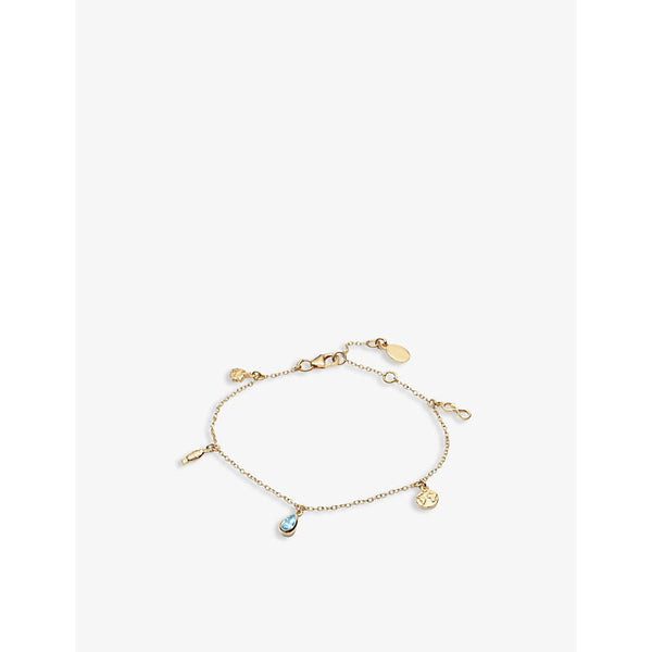 La Maison Couture With Love Darling Planet yellow gold-plated charm bracelet