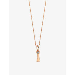 La Maison Couture Selda 'I' Initial 14ct rose-gold and 0.01ct diamond necklace