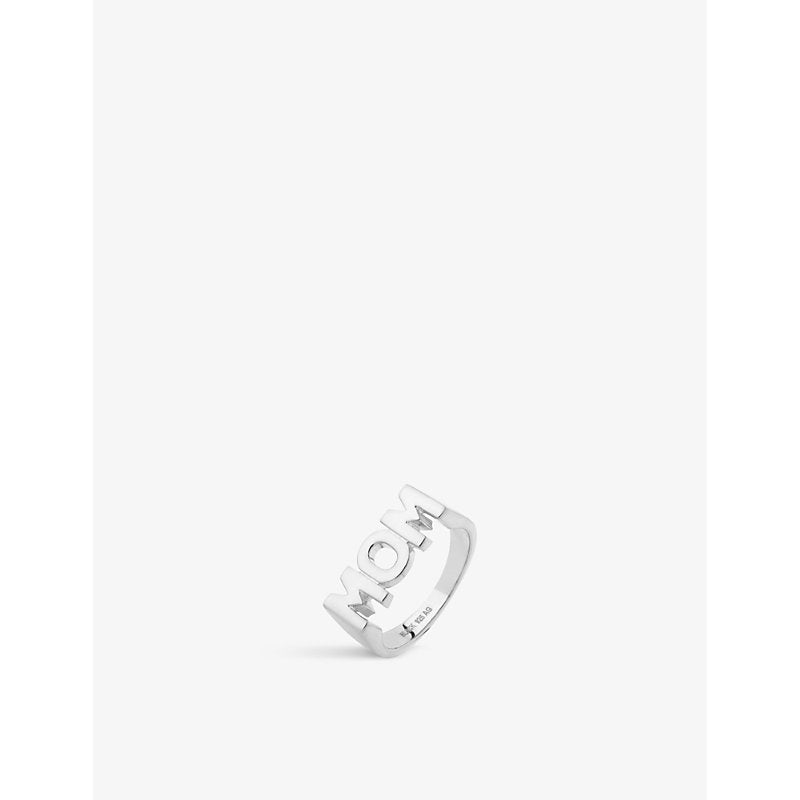 Maria Black Mom rhodium-plated sterling-silver ring