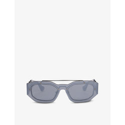  Versace VE2235 oval-frame metal sunglasses