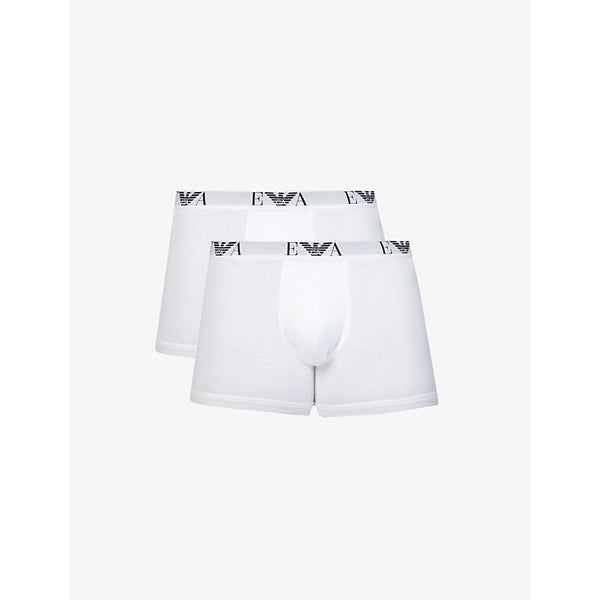  Emporio Armani Pack of two logo-embellished stretch-cotton boxers