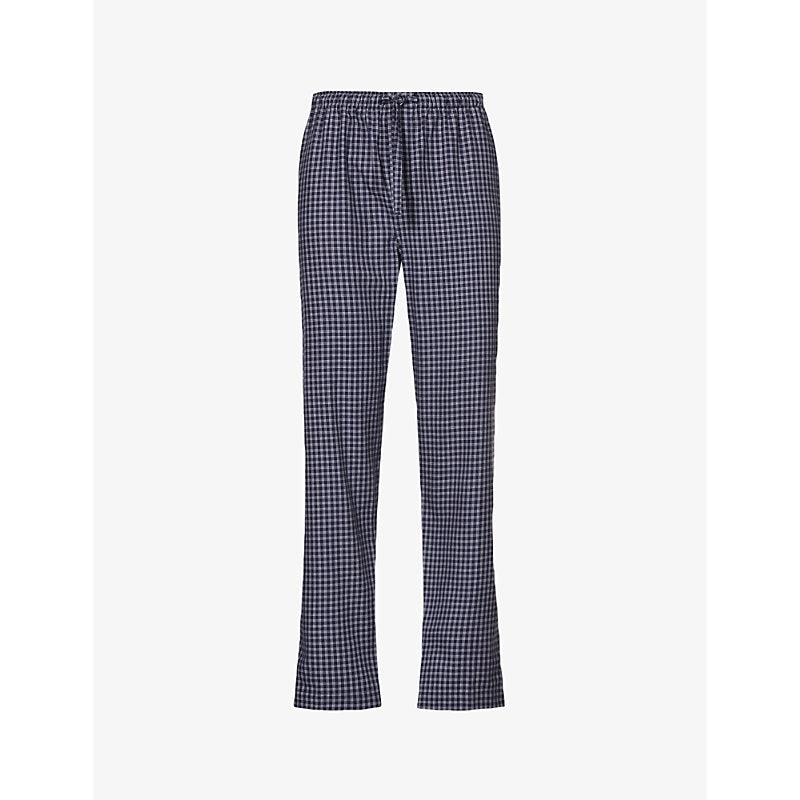 Mens Derek Rose Braemar cotton-flannel pyjama bottoms