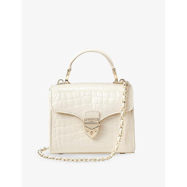 Aspinal Of London Mayfair mini croc-embossed leather top-handle bag