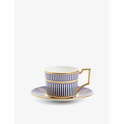 Wedgwood Anthemion bone china espresso cup and saucer