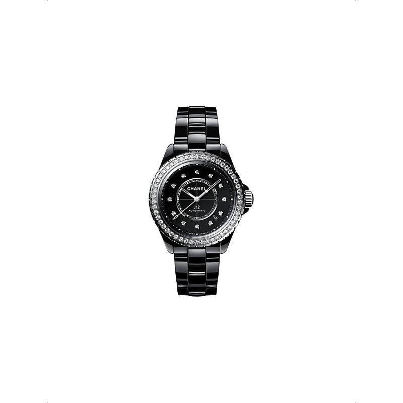 Chanel H6526 J12 ceramic, steel and 1.51ct diamond mechanical watch